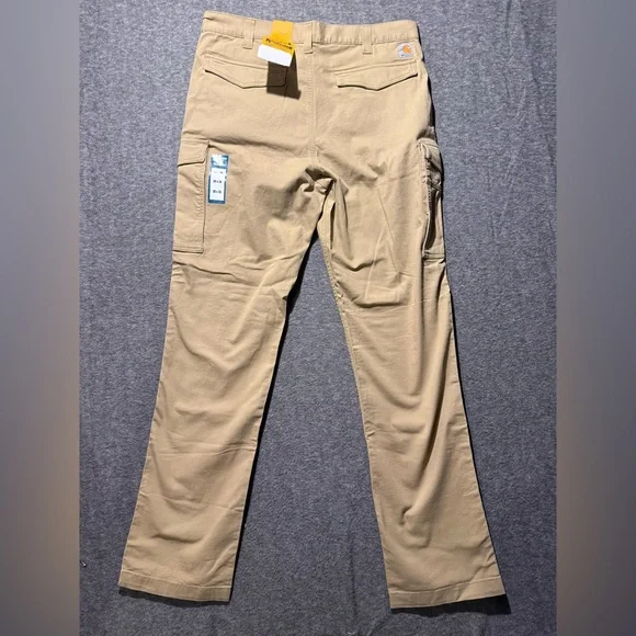 Carhartt Rugged Flex Canvas Cargo Work Pants Mens 38x36 brown Relaxed BN3574-M - Picture 3 of 13